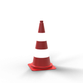 Traffic cone | red | red / white reflecting | Height: 750 mm